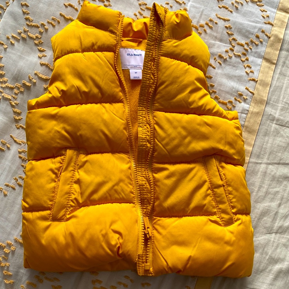 Yellow insulated vest